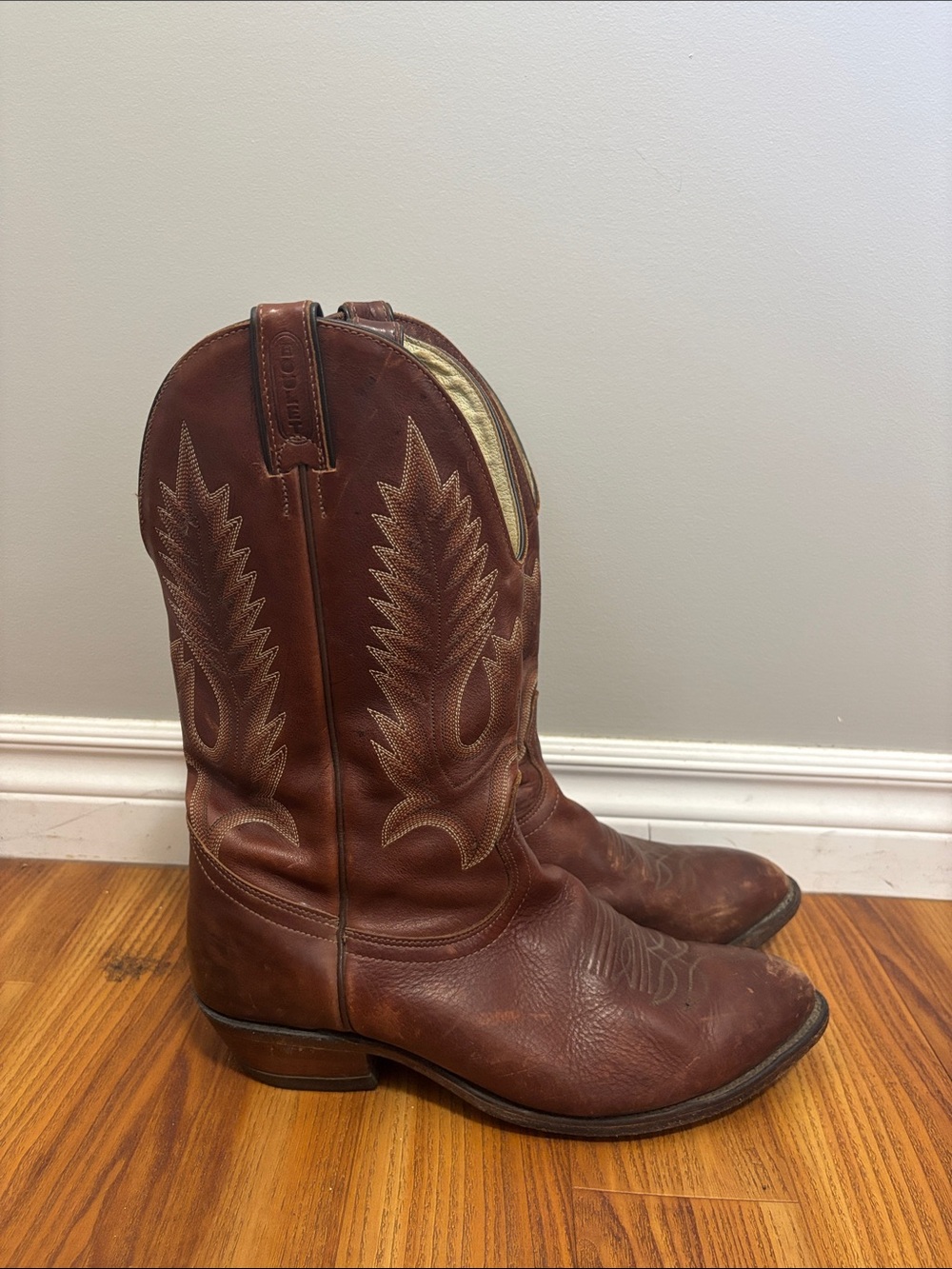 Boulet Leather Western Cowboy Boots
